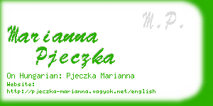 marianna pjeczka business card